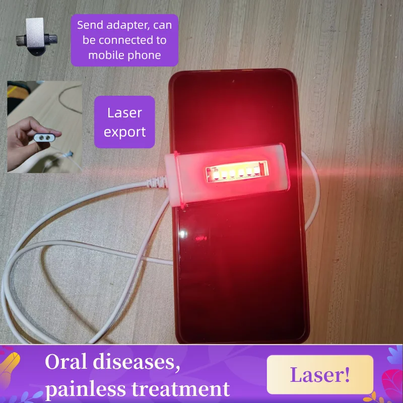 

650nm 12 LED dental lights + 2 laser diodes, used for infrared light oral care teeth whitening postoperative recovery tools