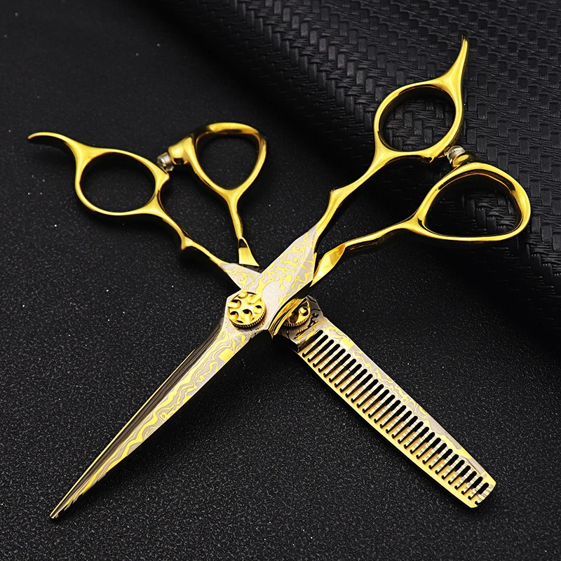 6.0'' Professional Hair Scissors Cutting Shears Thinning Hairdressing Haircut Razors Comb Set Salon Barber & Home Dropshipping