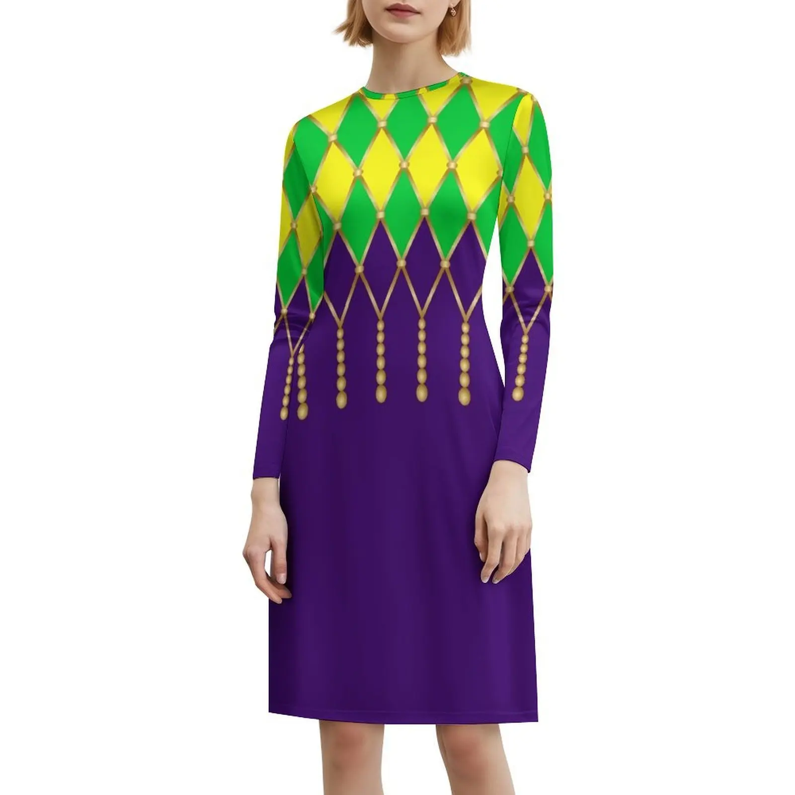 Mardi gras sexy vestido de férias para mulheres praia festa aniversário mini vestido brilhante carnaval geométrico ouro vestido gráfico para meninas