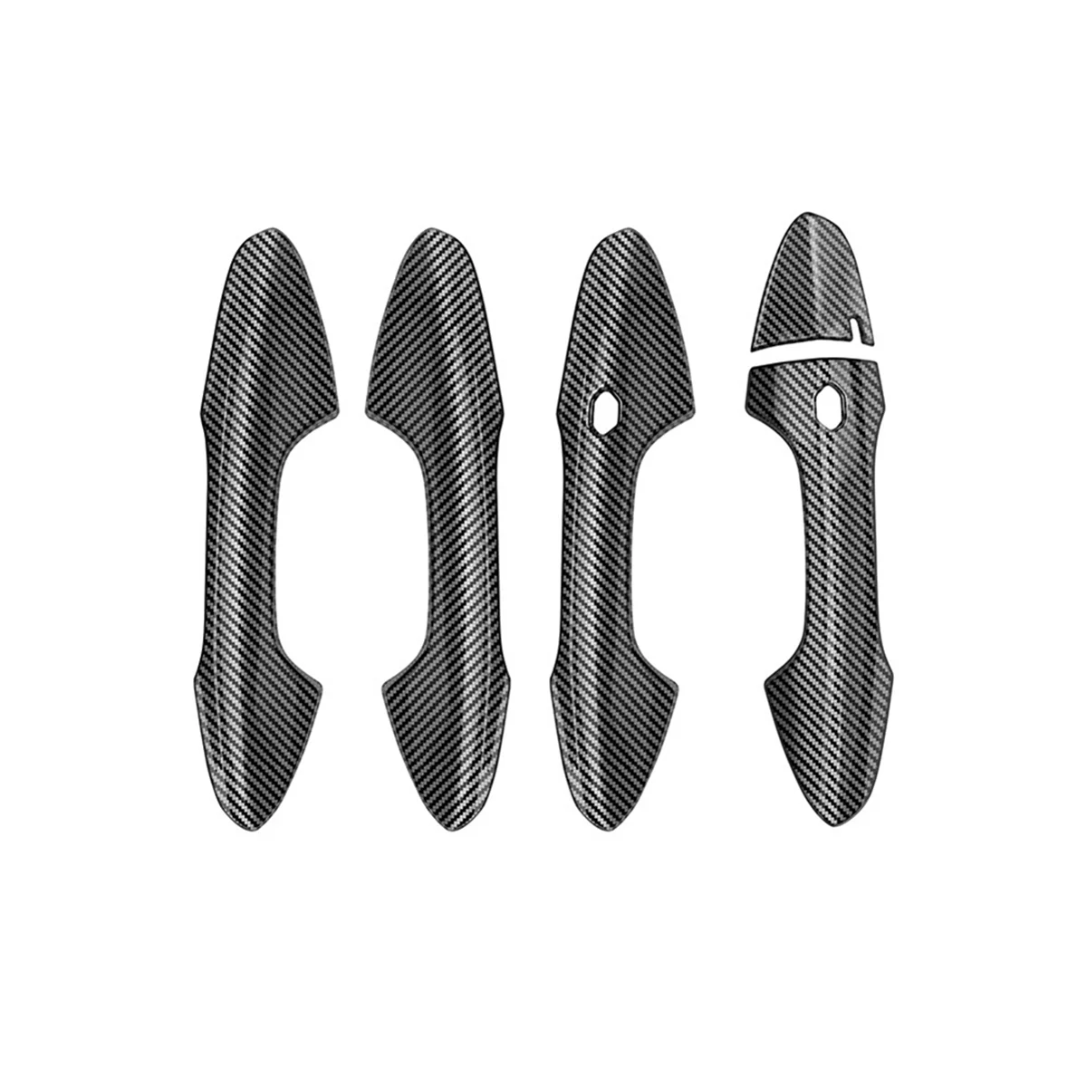 Car Outer Side Door Handle Cover Trim for Hyundai KONA 2024+ Exterior Door Handle Trim Accessories Carbon Fiber Pattern