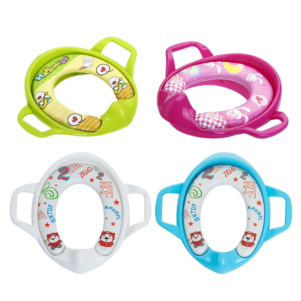 

Детский мягкий мягкий чехол с принтом, сиденье для унитаза для обучения малышей с ручками