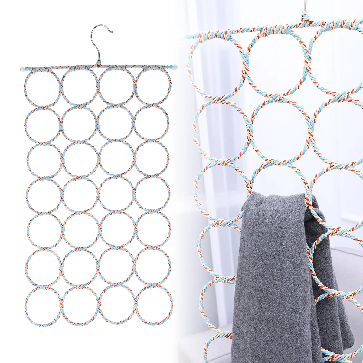 

2Pcs Plastic Closet Tie Scarf Plastic Storage Tie Rack Multi Scarf Rack Purpose Storage Wardrobe ganizer Solutions