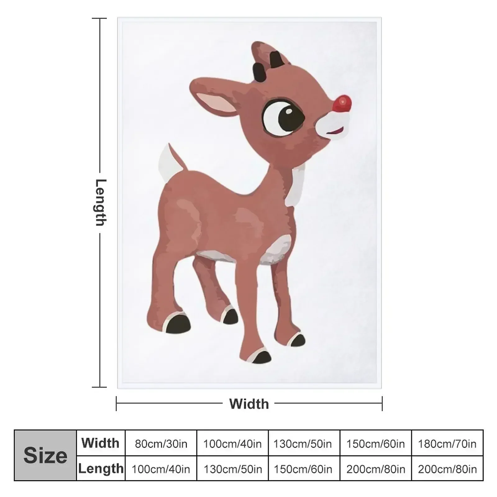 Classic Rudolph The Red Nosed Reindeer T-ShirtClassic Rudolph Throw Blanket For Sofa Thin Flannel Bed linens Thin Warm Blankets