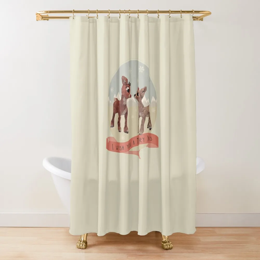 

Merry Xmas Shower Curtain Washable Waterproof Fabric Shower For Bathroom Bathroom Shower Set Curtain