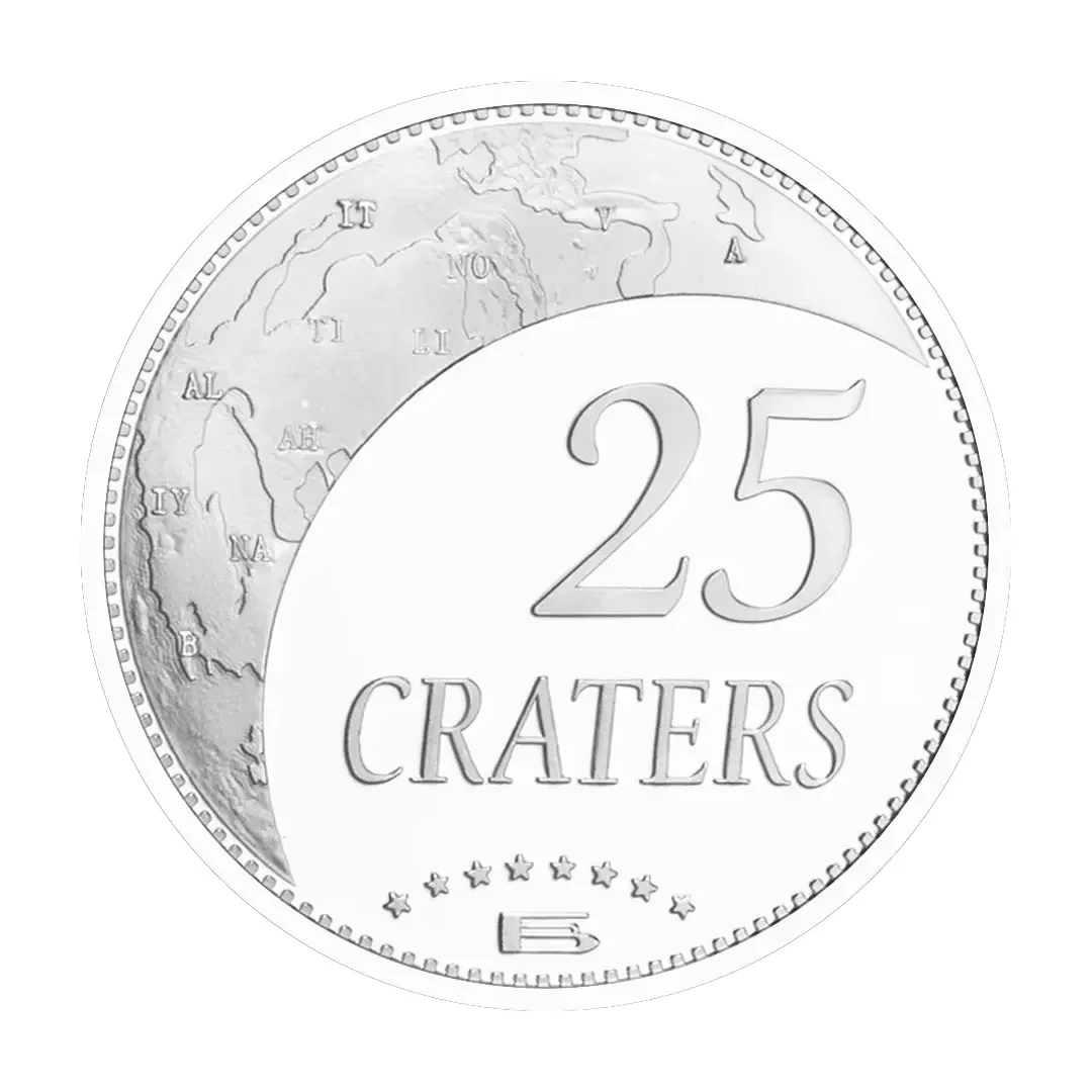 Moneda De Recuerdo De 25 Crateras De La República Lunar, Monedas De Colección Basso-Relievo Chapadas En Plata, Regalo Creativo — -52%, $0.5 Coupon, from $0.47 – 52% descuento – €0.47