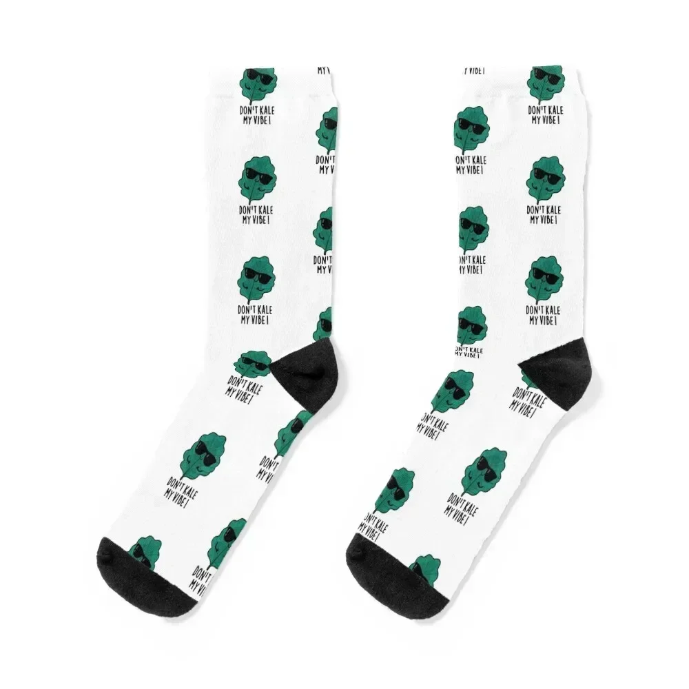 Don't Kale My Vibe Cute Veggie Pun Socks football happy designer brand christmas stocking Socks Woman Men's