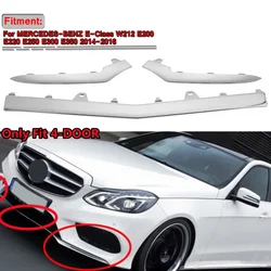 3x Front Bumper Lip Spoiler Chrome Trim For Mercedes Benz E Class W212 E550 E350 E400 4-Door A2128852774 2128852874 A2128852674