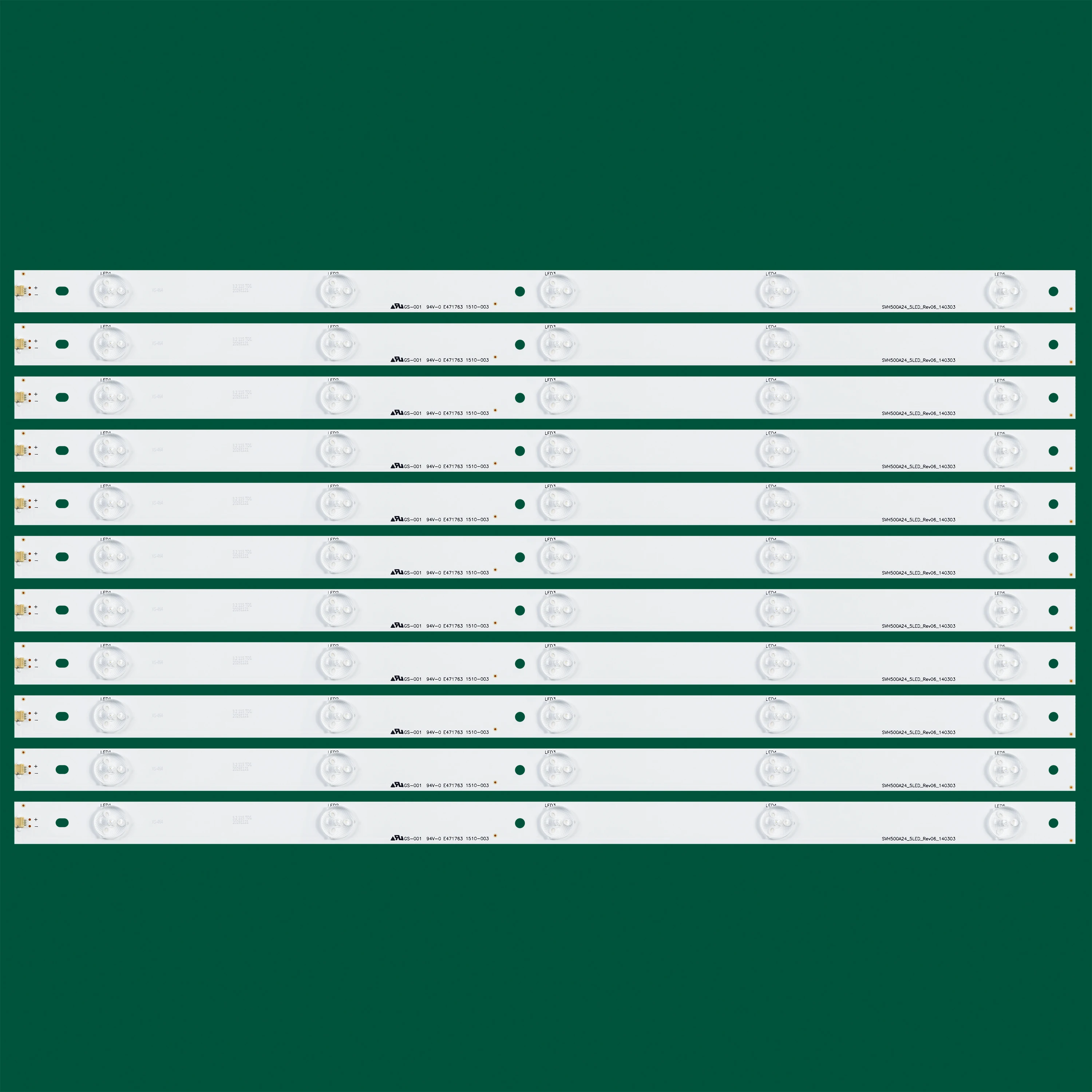 LED backlight strip for HISENSE_50_HD500DF-B53_11X5_3030C_5S1P LTDN50K220WSDE LEDN50D36P SVH500A24_5LED_Rev07_150304 HD500DF-B54