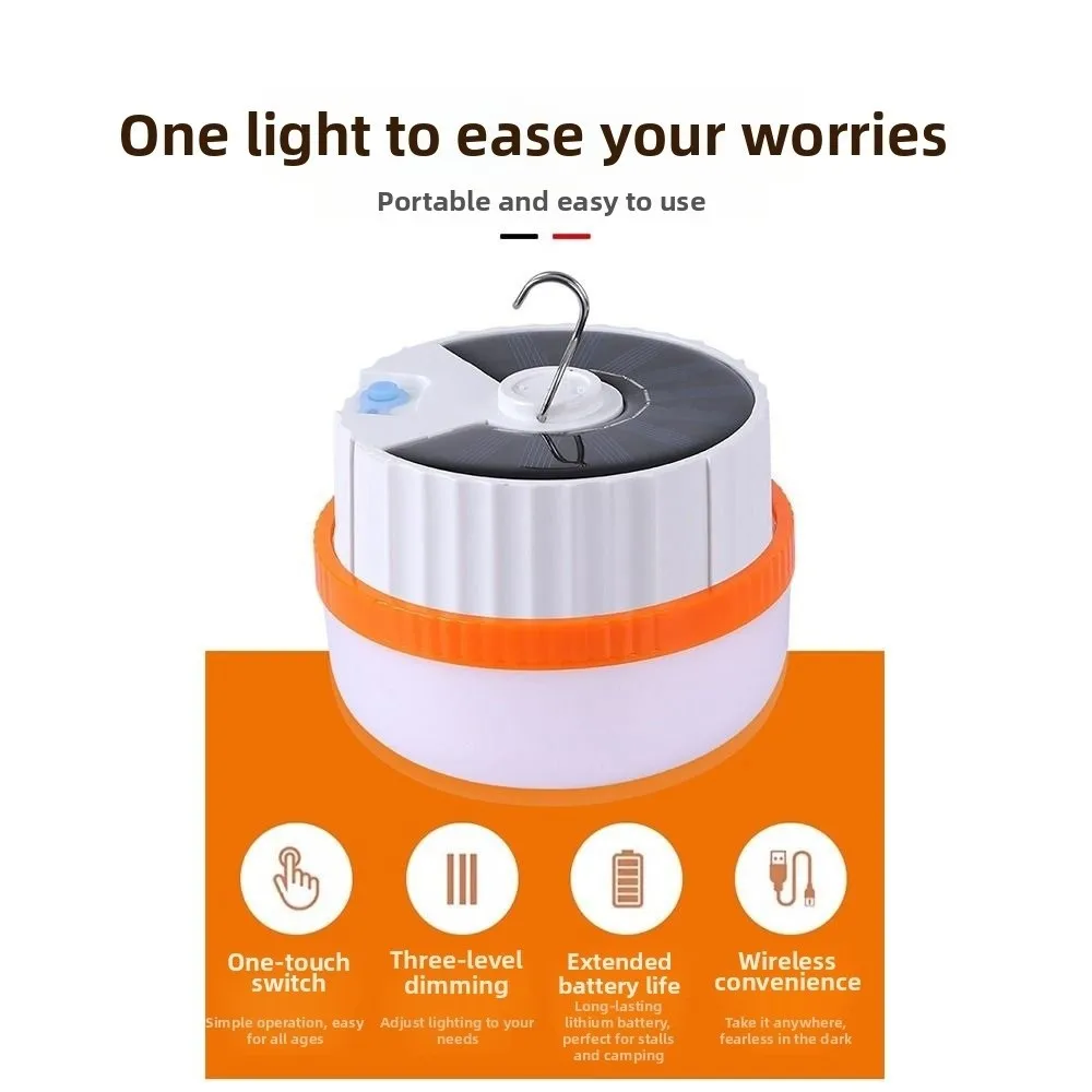 تعمل بالطاقة الشمسية LED أضواء التخييم LED الإضاءة أضواء الطوارئ للماء مشرق مع هوك الفوانيس المحمولة الشواء #5