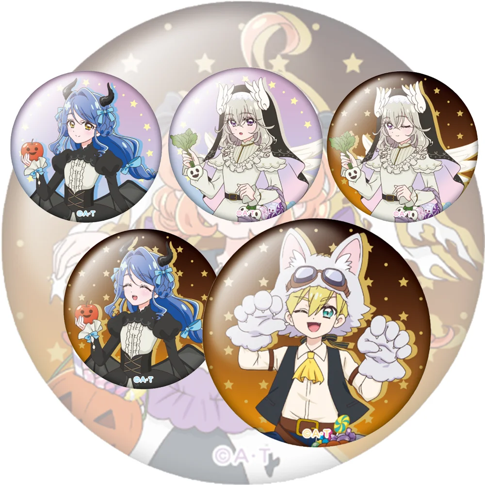 Anime precure Cure Sky Badge Tinplate Pin Metal Badge Pin Brooch Cosplay Itabag Collection Accessory Birthday Gift for Girls Key