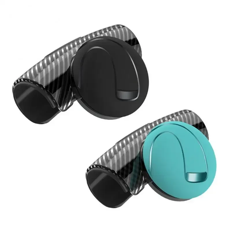 

​​360° Silicone Steering Wheel Spinner Knob - Auto Rotating Grip Ball for Car/Truck, One-Hand Control Booster (Black/Blue)​​