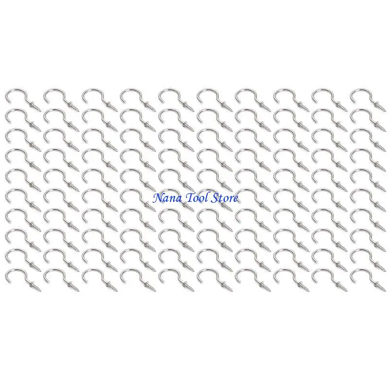 31GJ 100pcs Silver Screw Hooks Multi purpose Screws for Jewelry Display & Home Decor