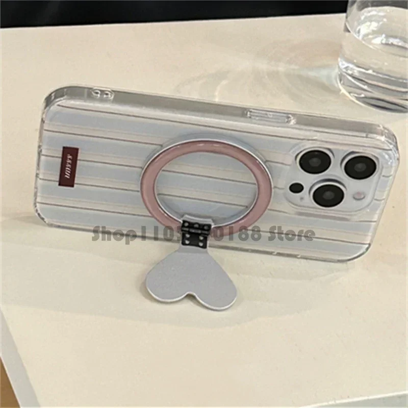 かわいいハート型のマグネット式グリップトック、iPhoneやiPadに適したマグセーフ対応スマホホルダー