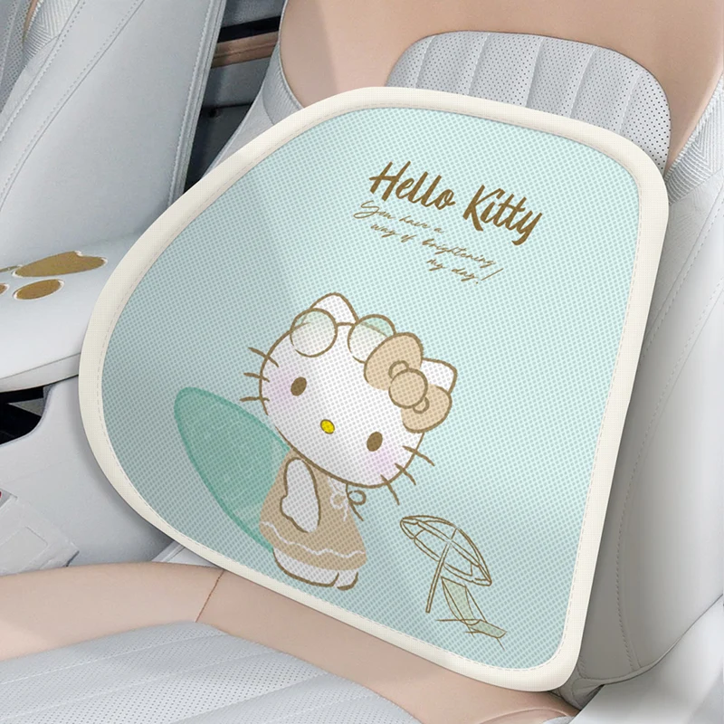 Sanrio motorista de carro travesseiro lombar almofada lombar respirável suporte cintura bonito dos desenhos animados olá kitty minha melodia acessórios do carro presente