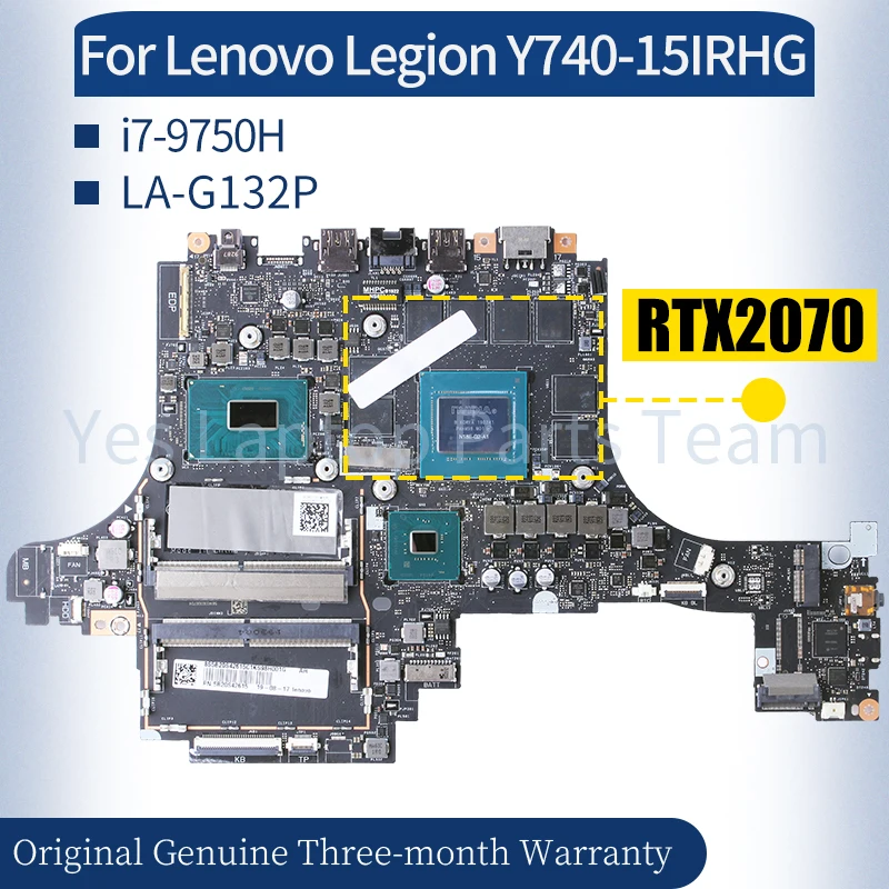 

LA-G132P For Lenovo Legion Y740-15IRHG Laptop Mainboard 5B20S42614 5B20S41624 5B20S42610 i7-9750H RTX2070 Notebook Motherboard