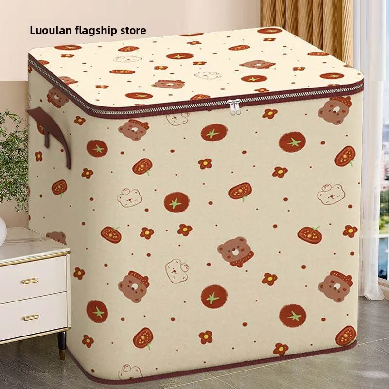 

Large Capaci Waterproof Quilt Storage Bag Home Moving Clothing Bag Organizer for Clothes And Blankets Non-Woven Fabric