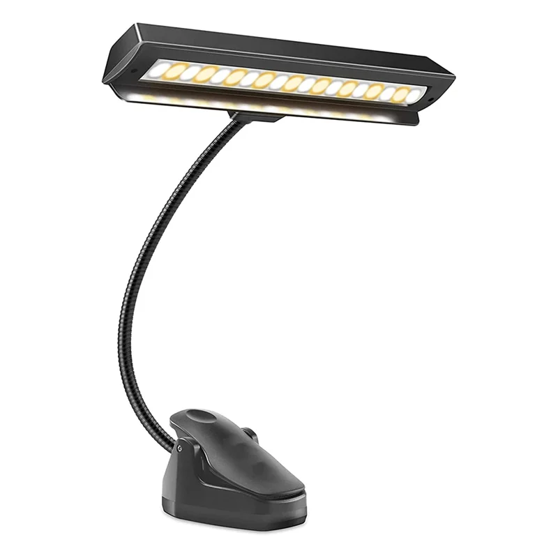B29C-Clip-On Music Stand Light-Rechargeable, USB-C Powered, Portable For Musicians' For Piano, Orchestra Podium, Easel