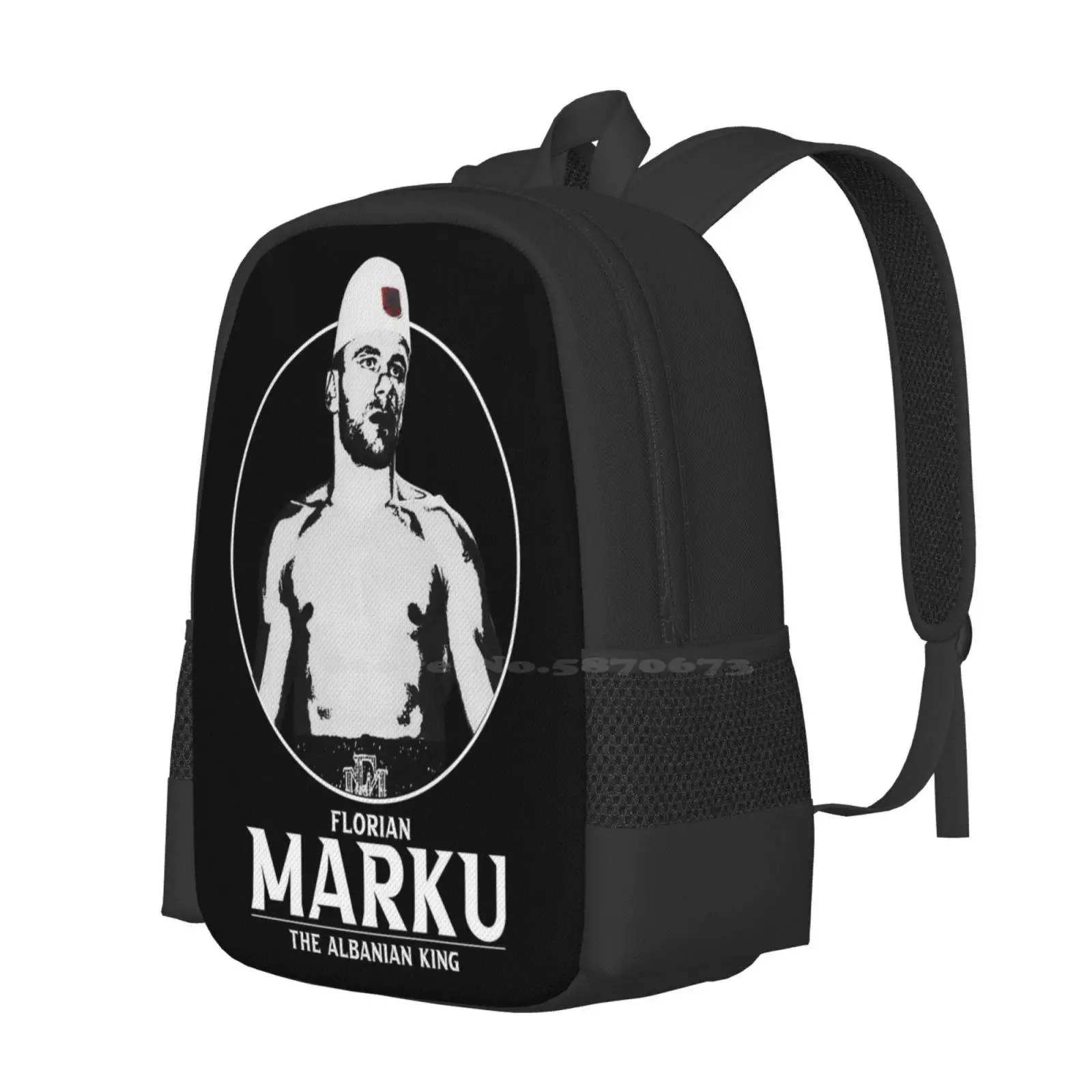 Florian Marku-The Albanian King Fashion Pattern Design Travel Laptop School Backpack Bag Florian Marku The Albanian King