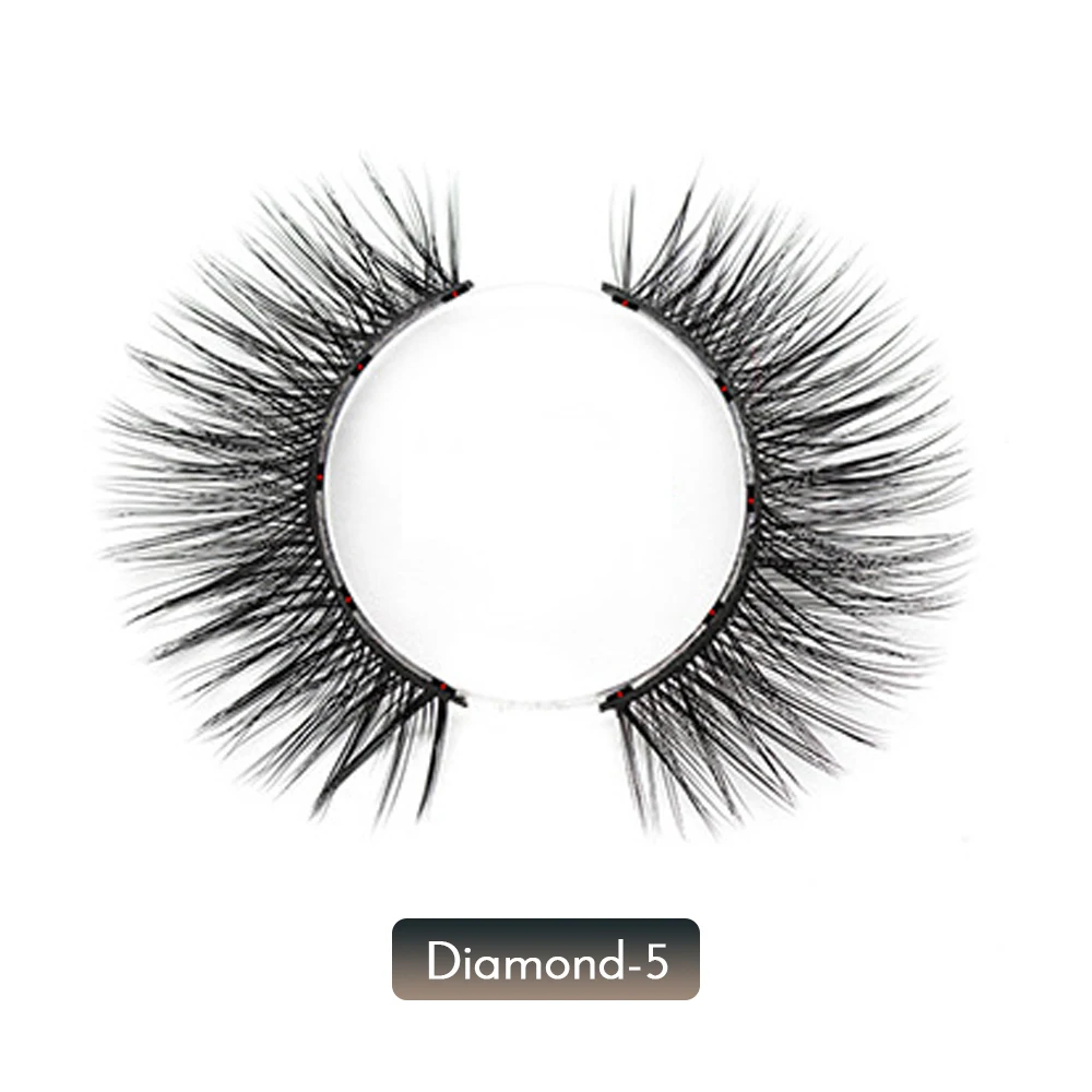 1 Pair 3D Natural Magnetic Eyelashes Invisible Magnetic Lashes Mink Eyelashes Magnet Mink Lashes Thick Full Strip False Eyelash