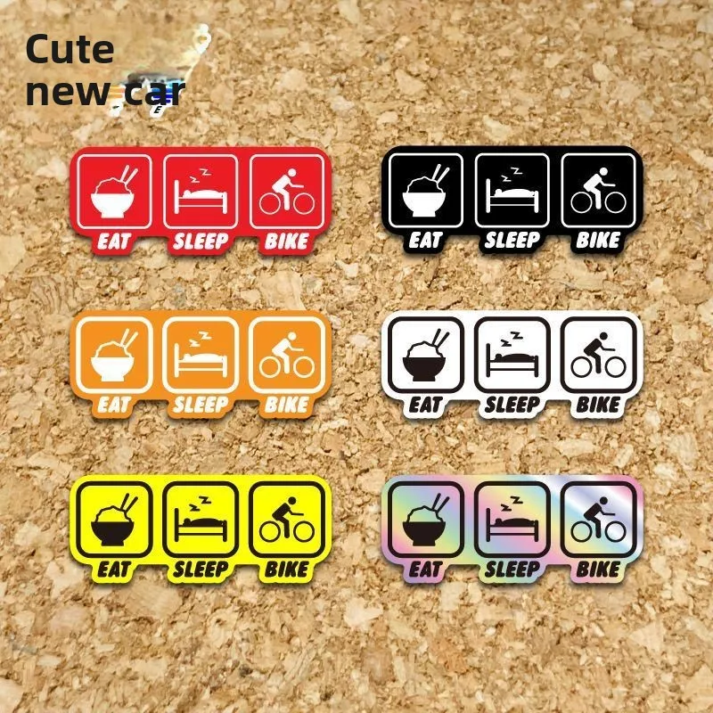 

eat sleep bike Bicycle Personalized Stickers Mountain Bike Road Bike Waterproof Sunproof
