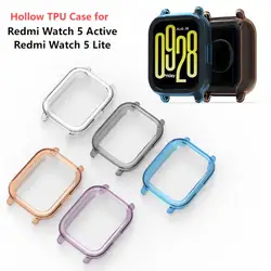 Hollow Soft TPU Case for Redmi Watch 5 Active 5 Lite Bumper Shell Frame for Redmi Watch5 active Protector Cover Accessory