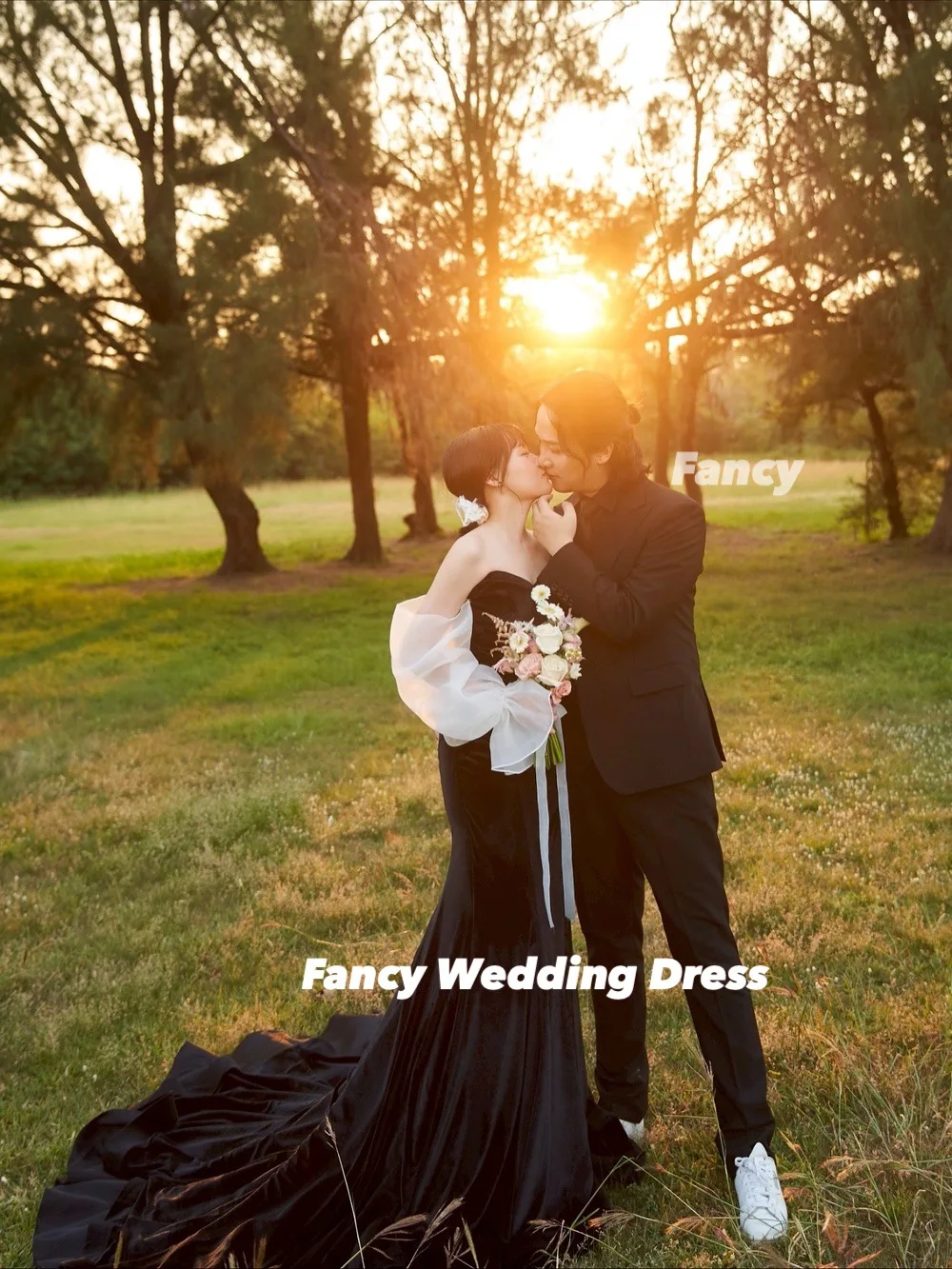 Fancy High Quality Sweetheart Wedding Dress Korea Photoshoot Mermaid Elastic Satin Evening Dresses Remove Sleeves Customized