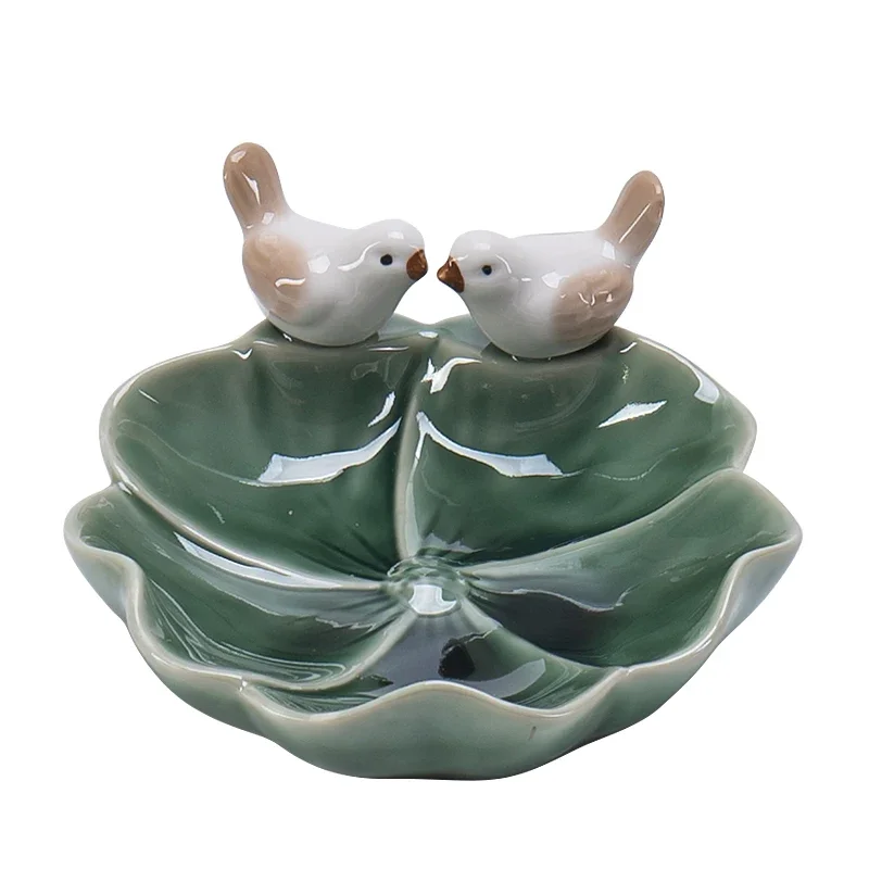 

Ceramic dim sum plate, exquisite refreshment fruit plate, living room household storage plate