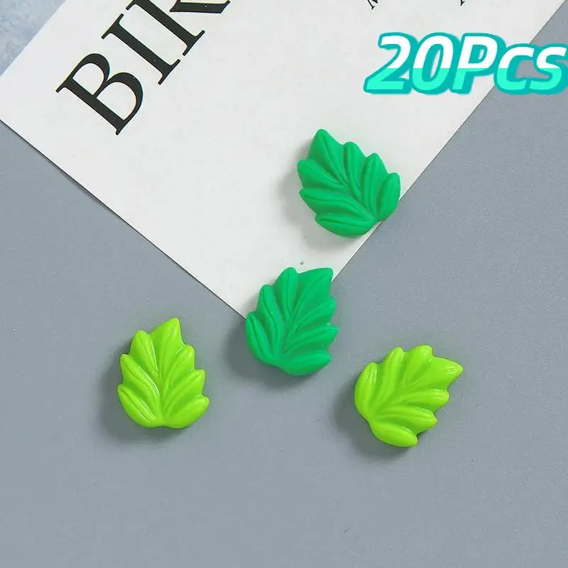 20 Stück Kawaii Niedliche Gemischte Mini-Blätter Flache Rückseite Harz-Cabochons DIY Schmuck Handwerk Scrapbooking Dekoration – Detail 1