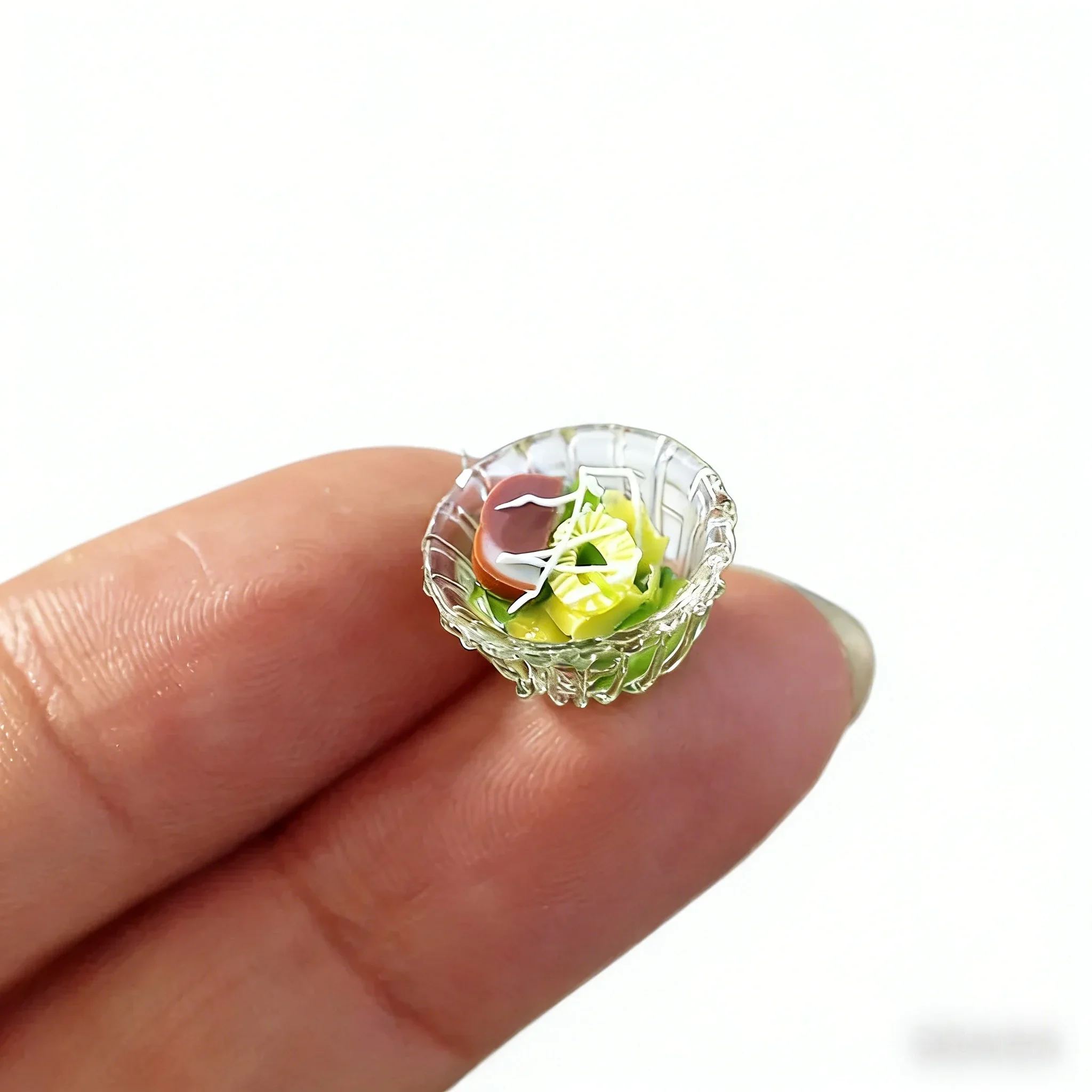 Modèle de mini-salade de légumes à l'échelle 1:12, décor de scène de cuisine occidentale pour maison de poupée
