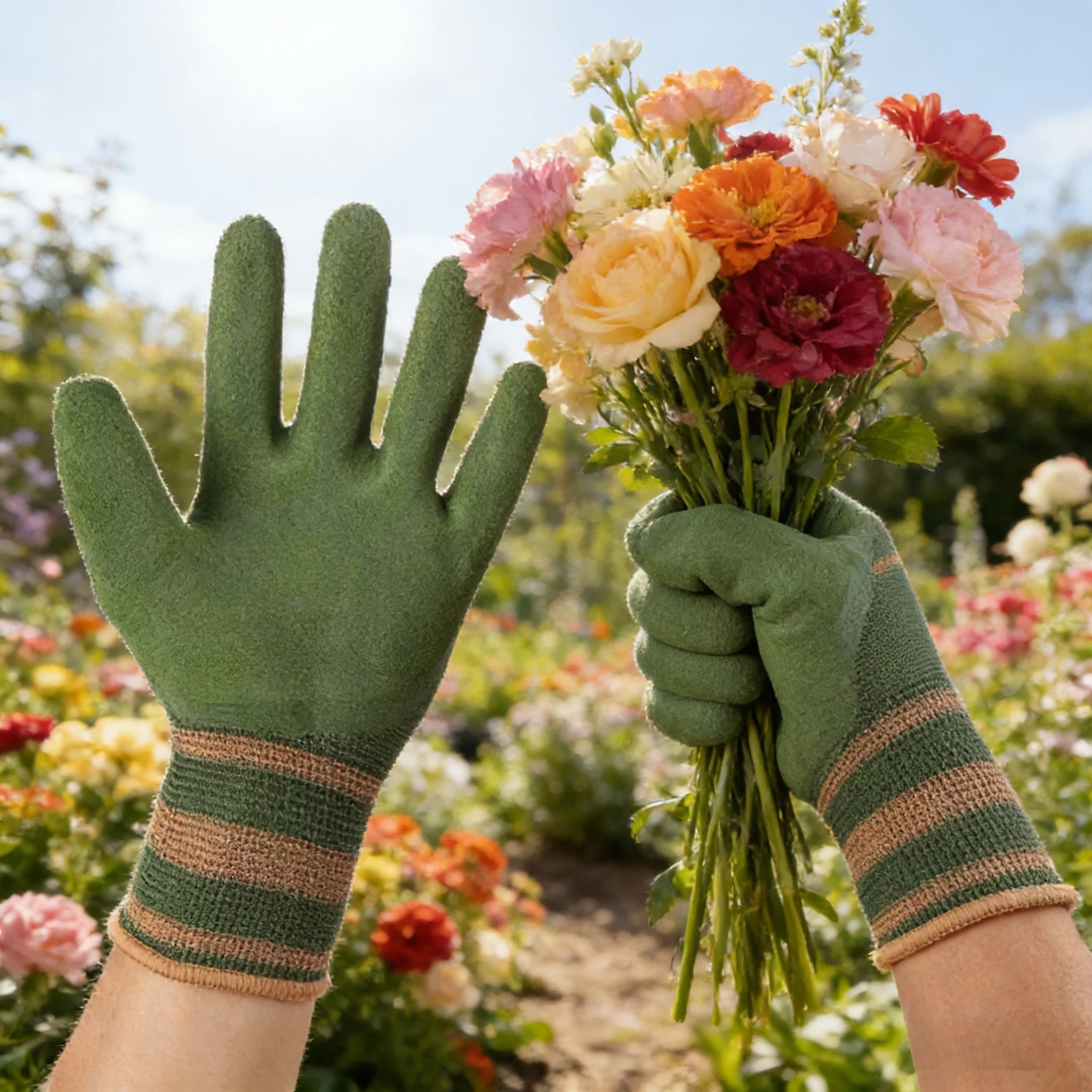 12-48Pairs Anti Slip Nylon Gardening Gloves Versatile Work Safety Protective for Auto Repair Machinery Men Women Industrial Use