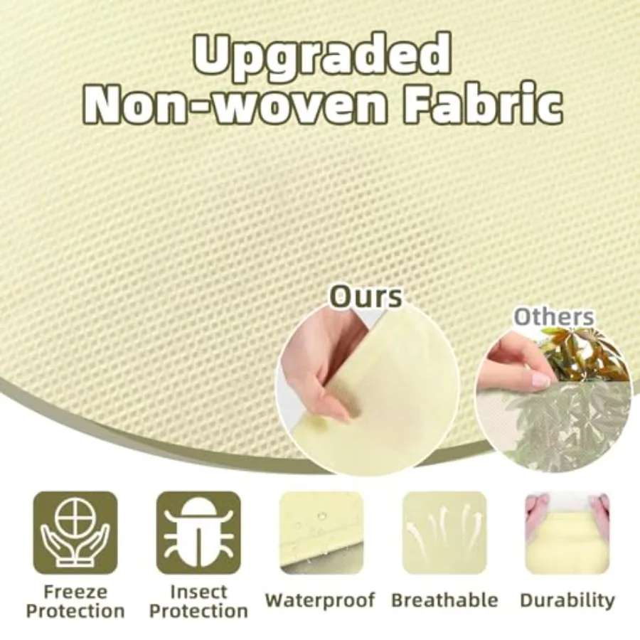 عبوتان من أغطية النباتات للاستخدام الخارجي مع حماية من التجميد ومقاومة الصقيع مقاس 75 بوصة × 90 بوصة مقاس 2.47 أونصة ياردة الوزن قابل للتعديل Z
