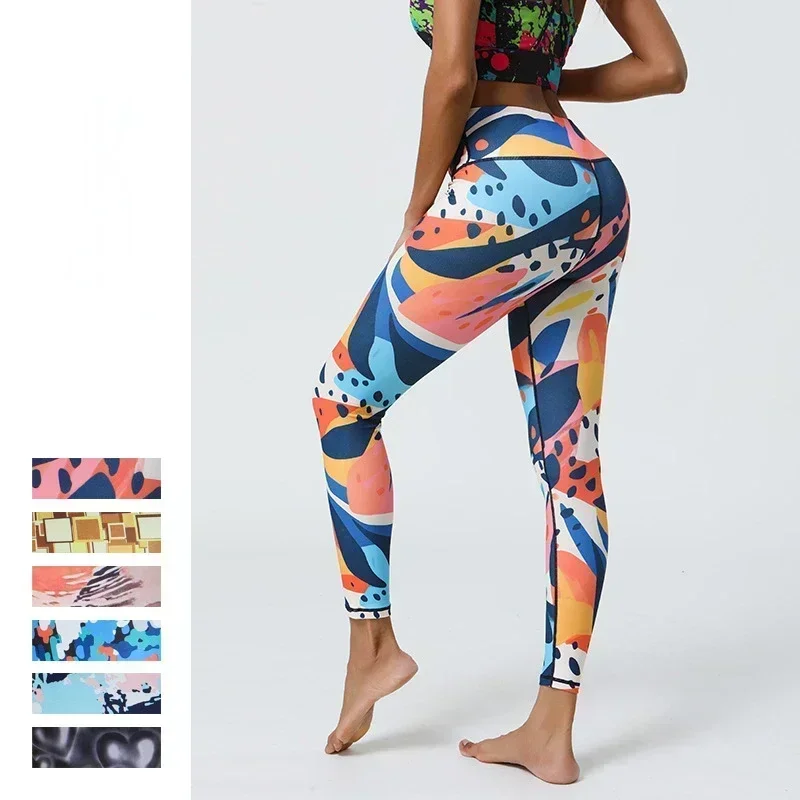 Frauen hohe Taille nackt 3D-Druck Leggings für Mädchen Streetwear hohe Elastizität Fitness-Studio tanzen Leggings 8z