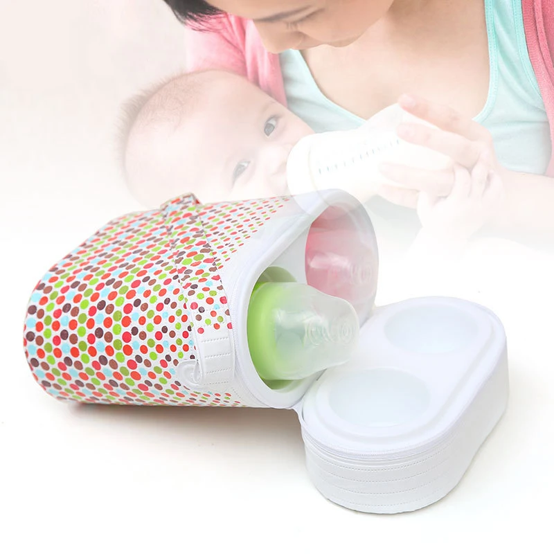 Cute Cartoon Baby Bottle Bag Portable Baby Bottle Insulation Bags Mummy Handbag Milk Thermal Food Warm Bag Multicolor