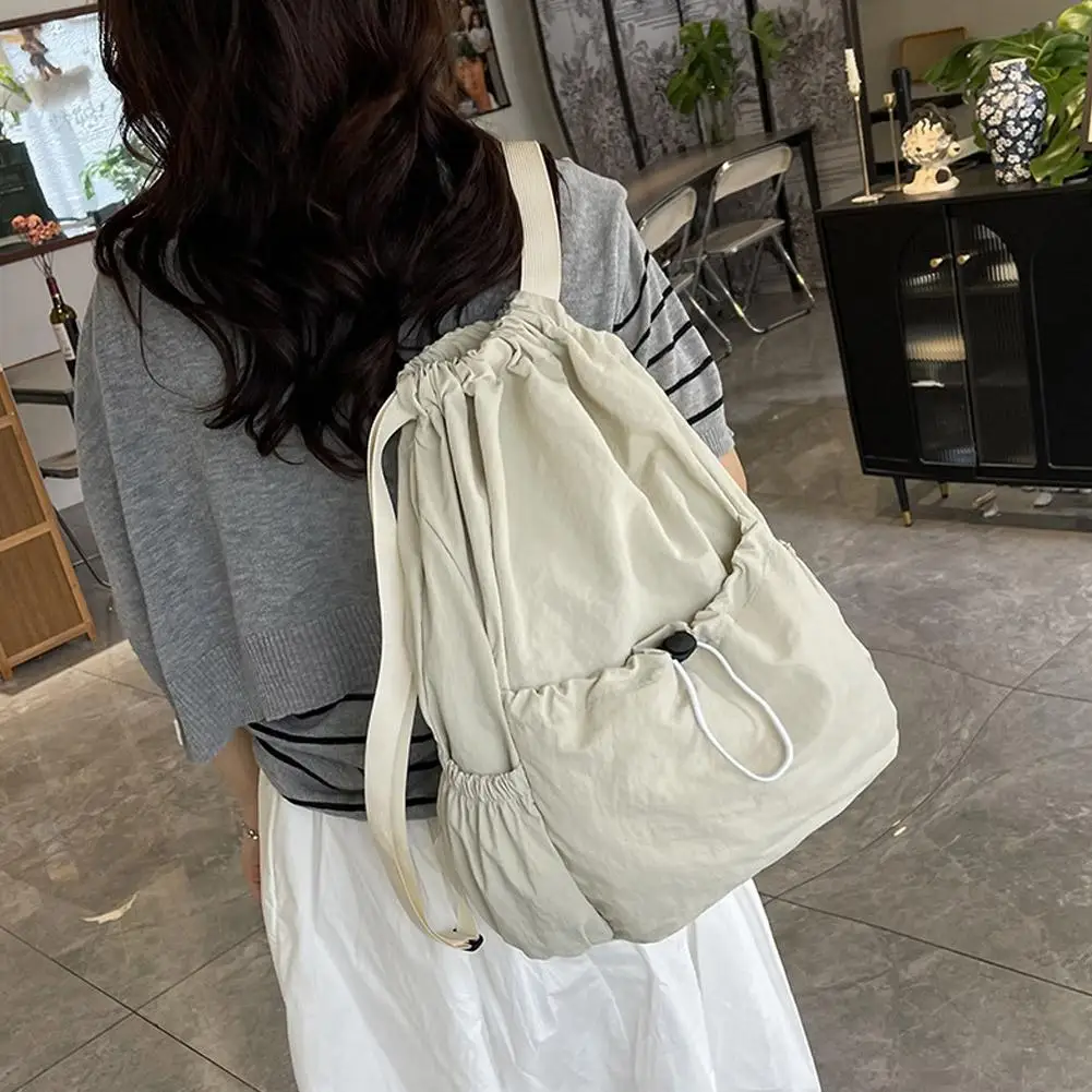 Large-Capacity Waterproof Sports Bag Fashionable Lightweight Drawstring Backpack for School, Books, Outdoor Activities, Travel view 5