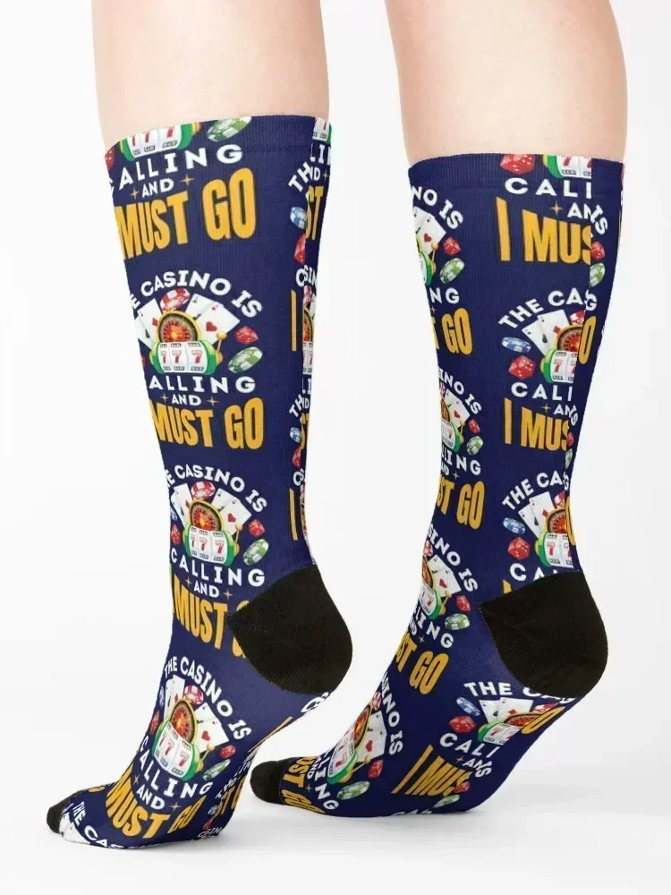 The Casino Is Calling and I Must Go Socks cute cycling bright garter Rugby Boy Child Socks Women's