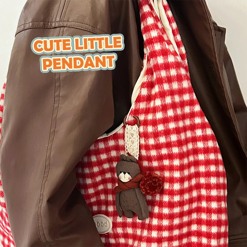 LLavero de muñeca suave a la moda, llaveros con colgante de animales pequeños de dibujos animados, mochila Kawaii creativa, accesorios de decoración, regalos