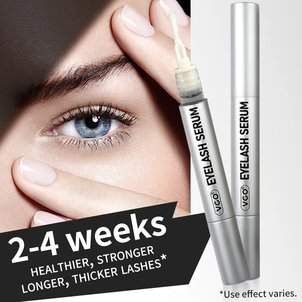 VGO Eyelash Growth Serum Enhance Length Volume Safe Fast Effective Nourishing Formula for Stronger Healthier Lashes – 3ml