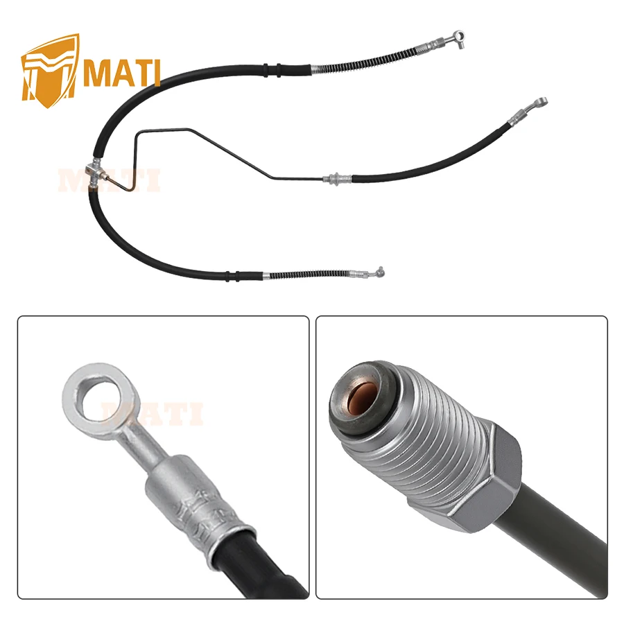 Front Brake Hose Line & Pipe Kit For Yamaha Raptor 700 YFM700 2006-2024 Raptor 700R YFM700R 2006-2024 5TG-25873-20-00