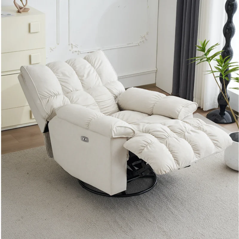 كرسي أريكة قابل للاستلقاء كهربائي حديث لكبار السن كرسي أريكة نوم قابل للتدوير وقابل للتأرجح كرسي قابل للتعديل لغرفة المعيشة #6