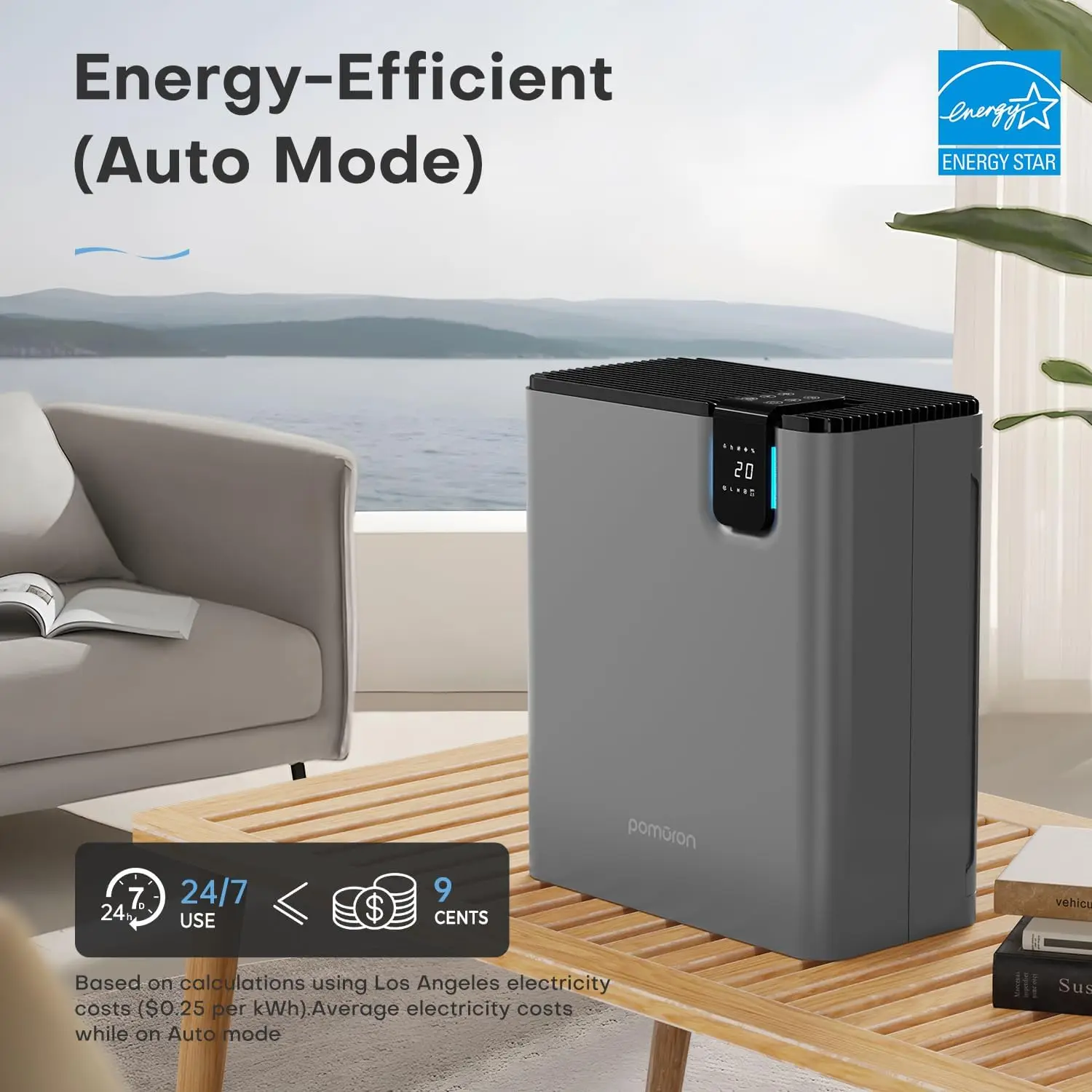 Purifiers for Home Large Room Up to 2500Ft² with Air Quality Sensor&Auto Mode, UV Light, H13 HEPA Air Purifiers Filt