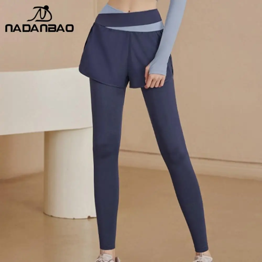 

Модные лоскутные брюки для йоги Nadanbao, тонкие леггинсы с высокой талией, сексуальные облегающие мягкие брюки, спортивная одежда для фитнеса, бега и тренировок