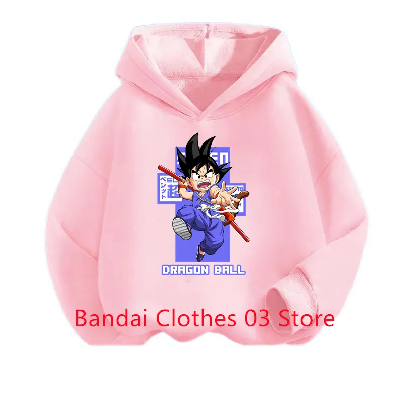 Boy Outerwear Dragonball Sweatshirt for Children Girl Hoodie Baby Girl Clothes Goku 2 to 12 Year Tops 2024 Spring Clothing Kids