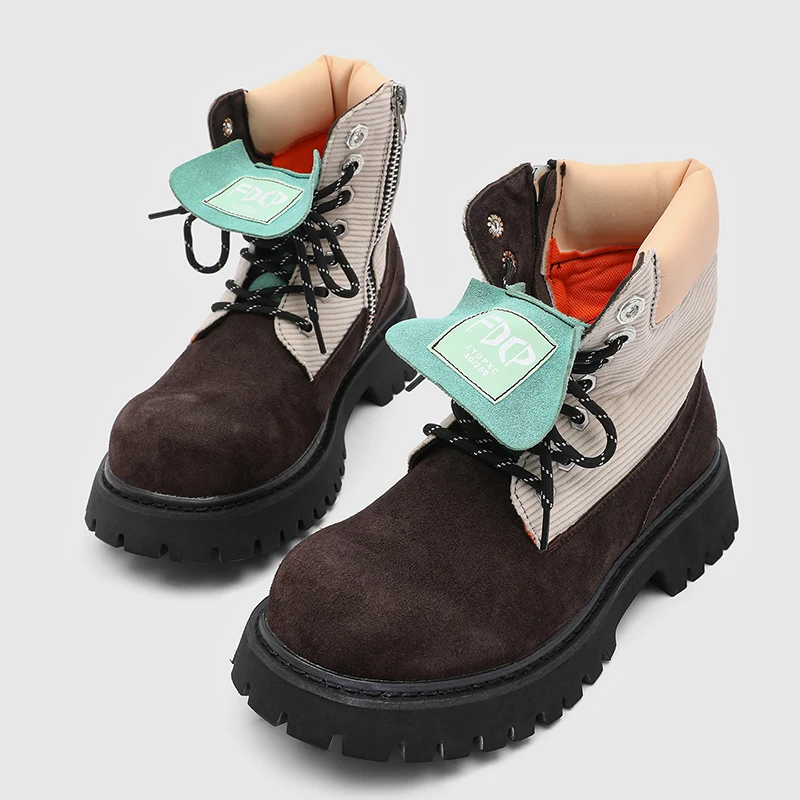 

2025 Autumn Fashion Tooling Boots Men Motorcycle Boots High Quality Designer Men's Ankle Boots Outdoor Non-slip Casual Boots Man