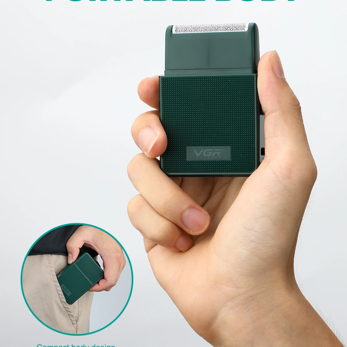 VGR Бритва мужская бритва Профессиональная Бритва Мужская электробритва Аккумуляторная Триммер для бороды Портативная Бритва бритва для бороды Электрическая Триммер Возвратно-поступательная Бритва для мужчин V-376