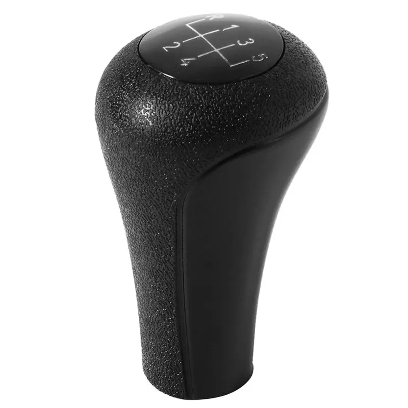 5 Speed Manual Plastic Gear Shift Knob 12Mm Stick Hole (Black) With Car 6 Speed Manual Gear Shift Knob