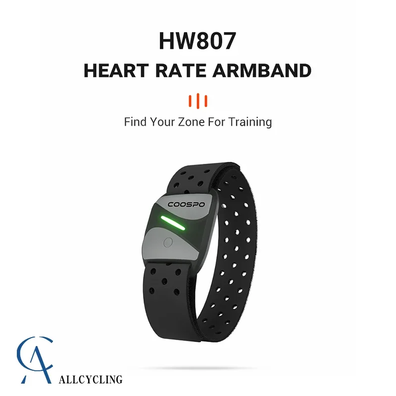 CooSpo HW807 HRV Heart Rate Monitor Armband Optical Fitness Outdoor  Sensor Bluetooth for Wahoo 5.0 ANT+ IP67 Running Cycling