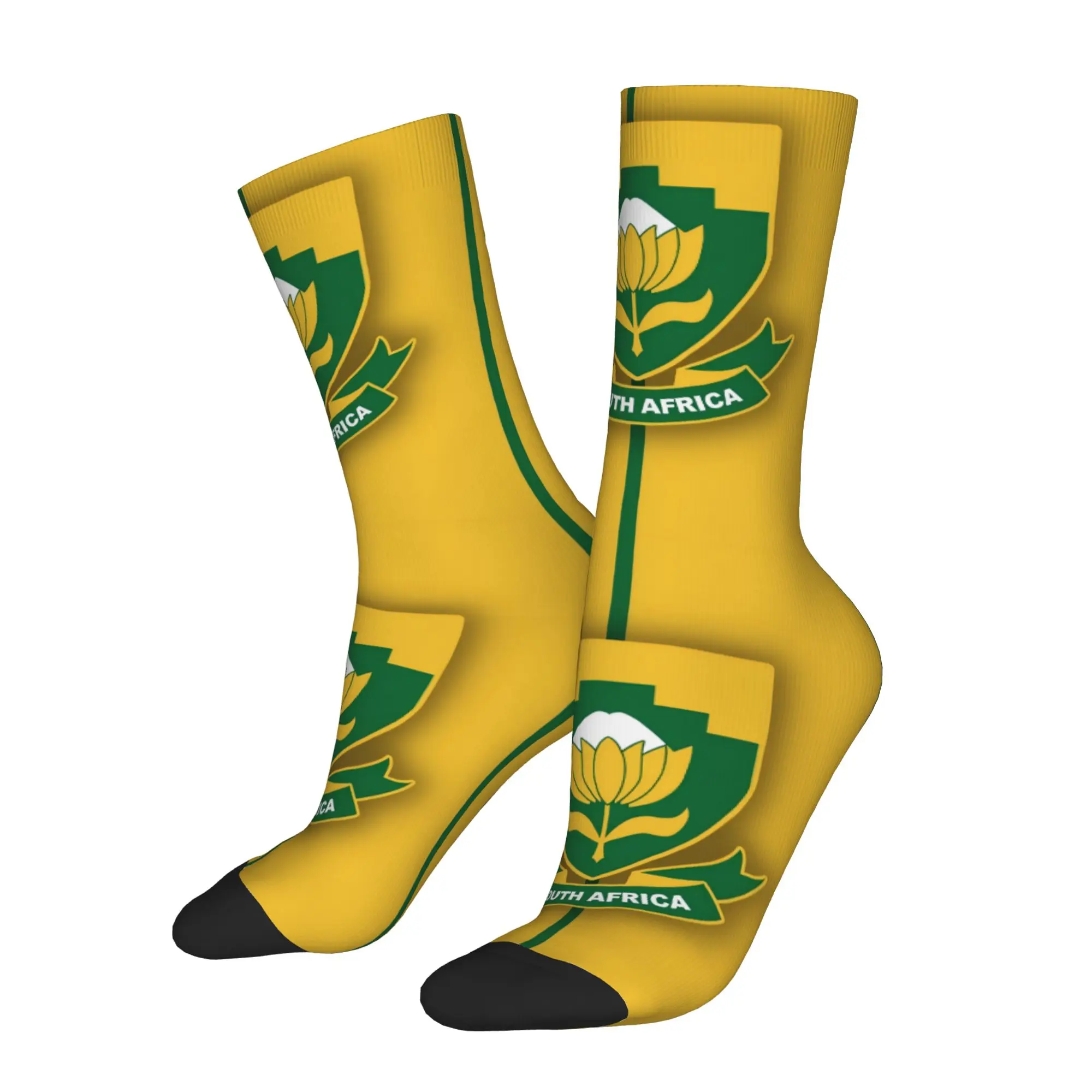 Happy Funny South Africa Vintage Harajuku  Hip Hop Novelty Seamless Crew Sock Match Day Essentials