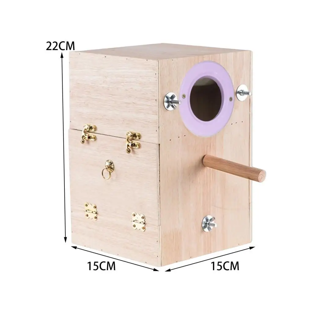 Caja de cría de madera para aves pequeñas y medianas – Nido natural - imagen 5