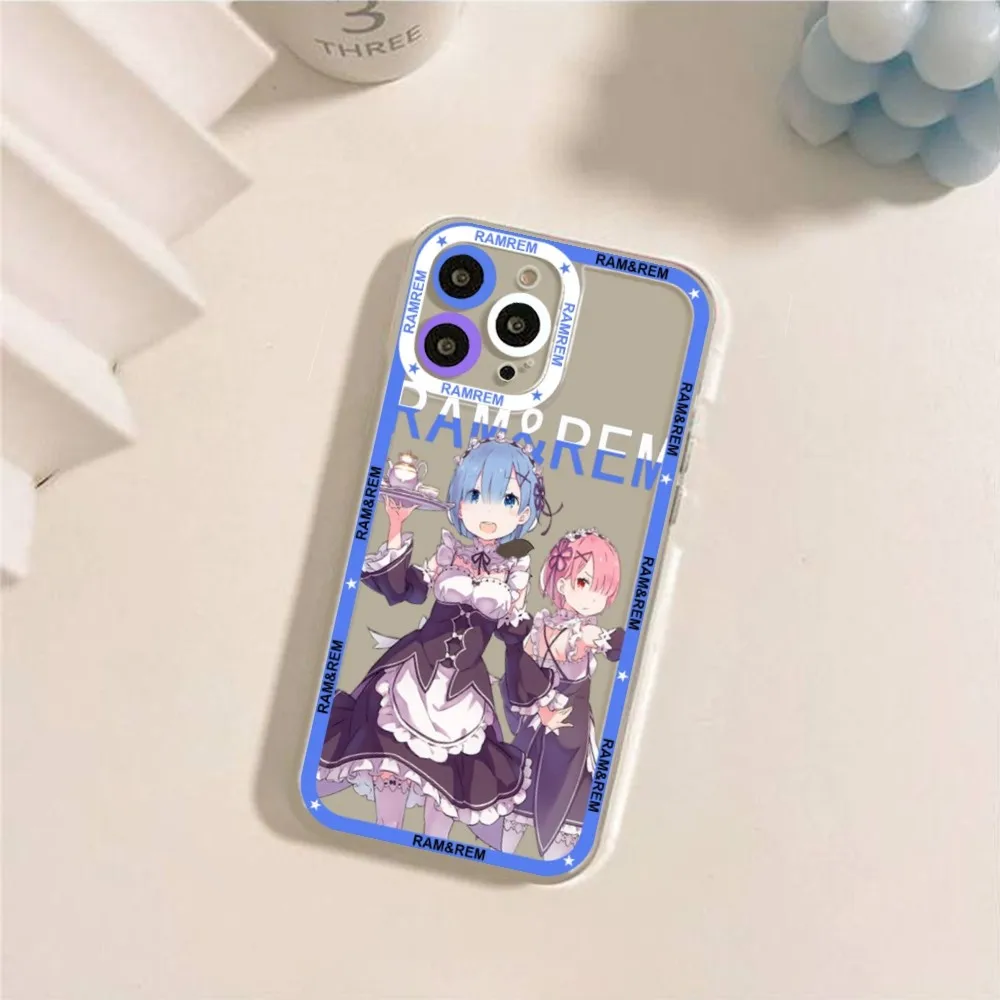 Coque de téléphone Anime R-Re Z-ontariR-Rem, coque pour iPhone 11, 12, 13 Mini Pro Max, 14 Pro Max, 15Pro Max