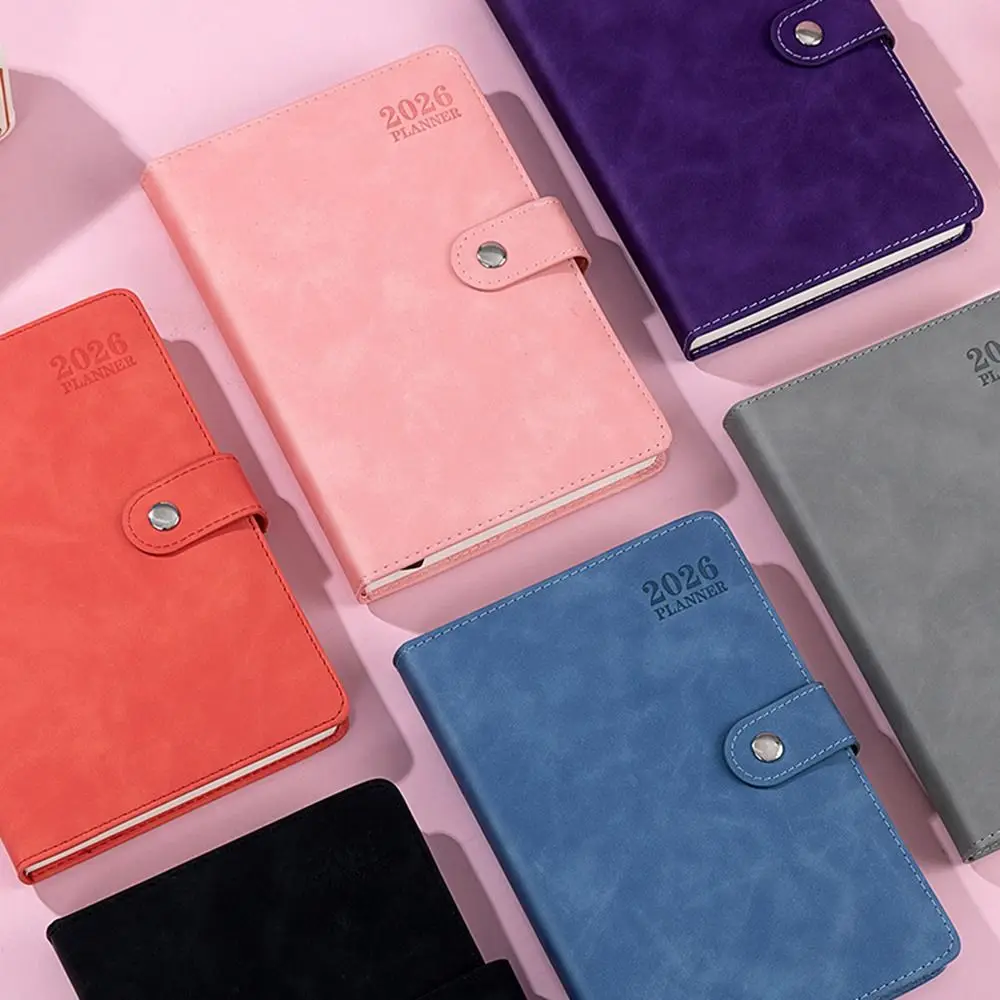 Английский блокнот-планировщик расписания на 2026 год, износостойкий блокнот с эффективностью 365 дней, портативная толстая бумага